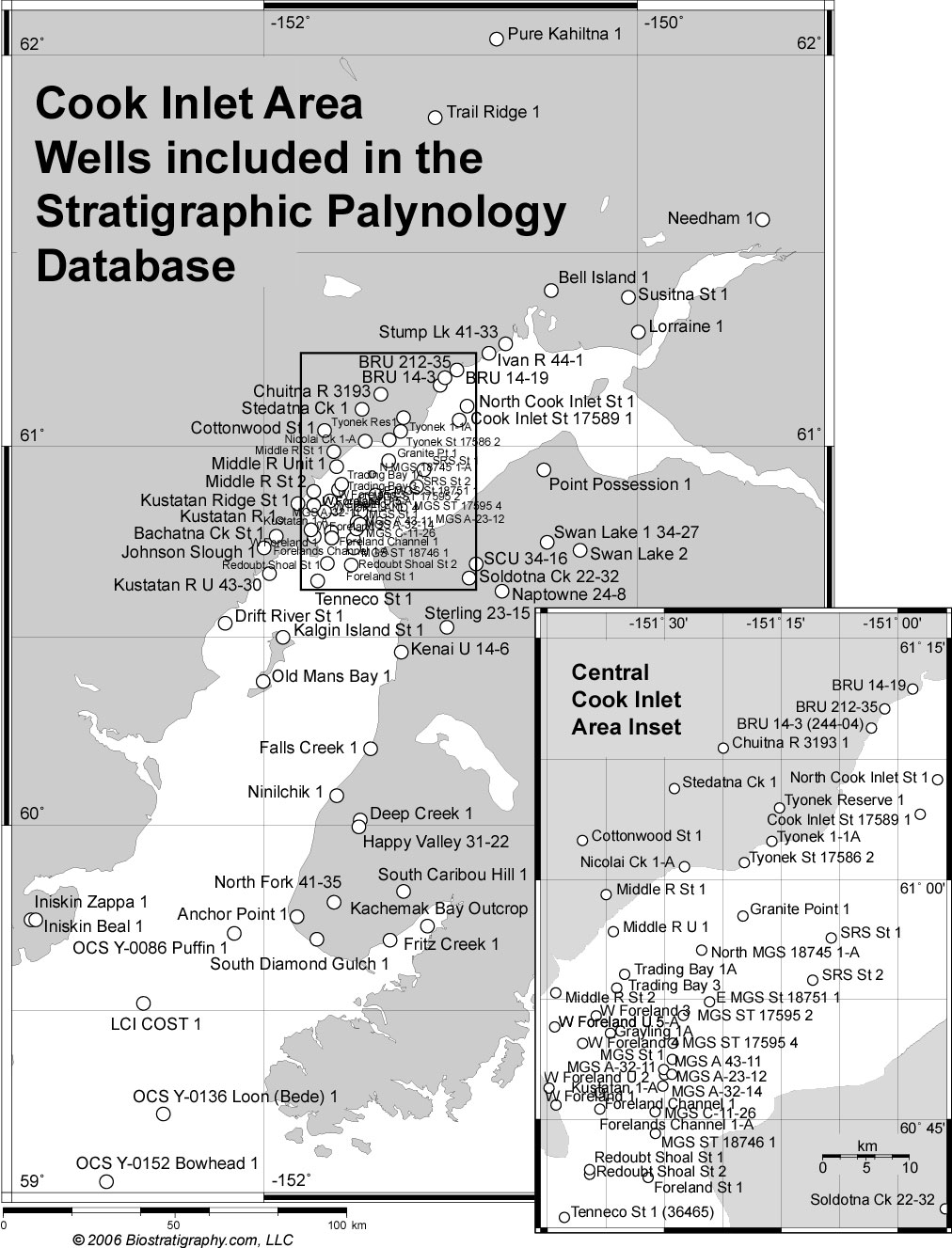 Greater Cook Inlet Palynology Map